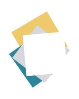 Paper and books flat icon Office supplies Workplace vector