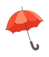 Accessory flat icon Open red umbrella for outside walk vector