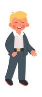 Lawyer profession flat icon Boy in suit with folder vector