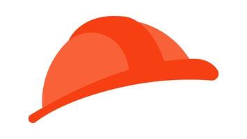 Helmet flat icon Protective hat for handyman vector