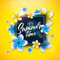 Bright summer flower design vector