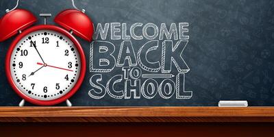 Back to school alarm clock vector