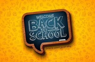 Back to school chalkboard sign vector