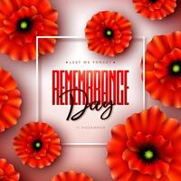 Stylized poppies for Remembrance Day vector