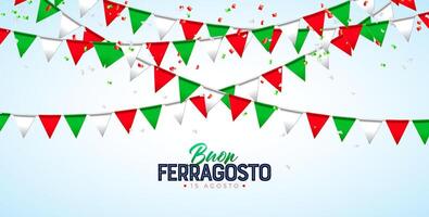 Ferragosto celebration banner design vector