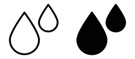 Blood drops icon in black modern and lines and solid vector
