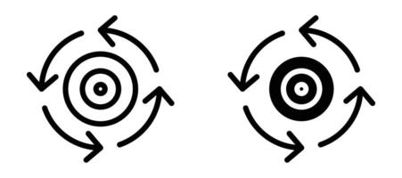 Consistency icon in black modern and lines and solid vector