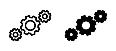 Operation icon in black modern and lines and solid vector