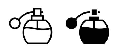 Parfum icon in black modern and lines and solid vector