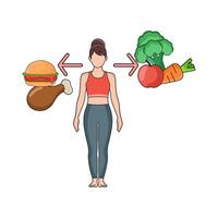 illustration of Diet choice vector