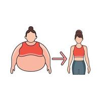illustration of weight loss vector
