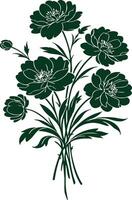 A bouquet of green flowers vector
