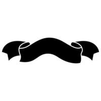 decorative ribbon icon over white background. hipster style design. illustration vector