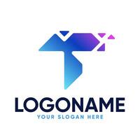 Digital Technology T Letter Logo vector