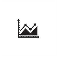 Simple black pie chart graphic representing data breakdown vector