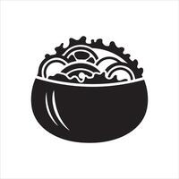 Simple black silhouette of a woman s head and shoulders vector