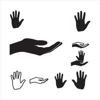 Collection of diverse cartoon hands expressing various emotions and actions vector