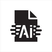 Abstract representation of artificial intelligence chip integration vector