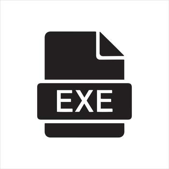 Computer program executable file icon symbol vector