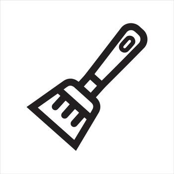 Hand drawn scraper tool for cleaning and scraping tasks vector