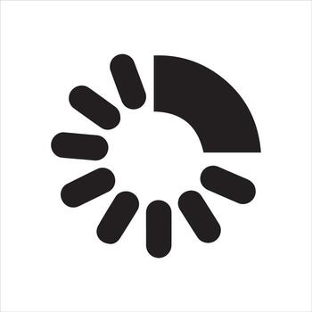 hilado cargador gráfico con segmentario circulo y barras vector