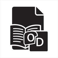 Open book and document with cd icon symbolizing information and media vector