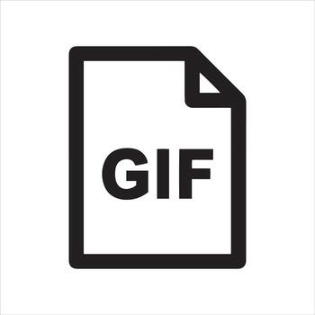 Animated graphics interchange format file icon representation vector