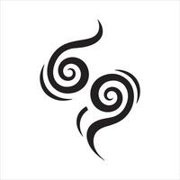 Abstract black swirls with tribal flair and curving lines vector