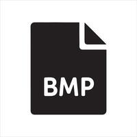 Simple black icon representing a bmp file format vector