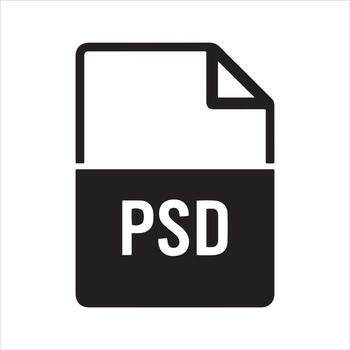 Simple black and white icon representing a file format vector