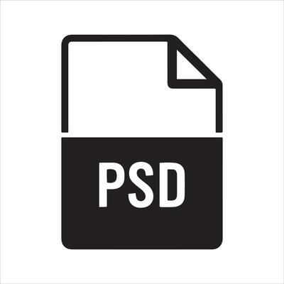 Simple black and white icon representing a file format