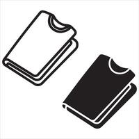 Cleanly folded t shirts simple line art style vector