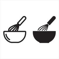 Two styles of whisking bowl graphics vector