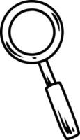 Magnifying Glass Doodle vector