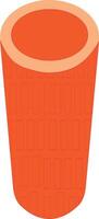 Textured Orange Cylindrical Pot vector