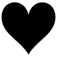 Minimalist heart silhouette icon for love and romantic concepts vector