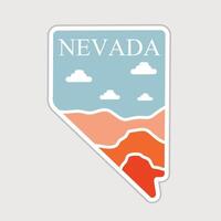 Nevada Hill Simple Design Perfect for Sticker, Apparel, etc vector