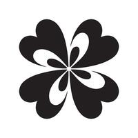 Abstract black and white floral design vector