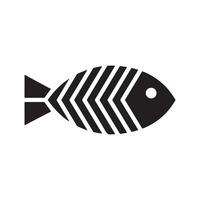 Stylish Black and White Fish Silhouette Graphic vector
