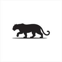 Powerful Panther Silhouette A Majestic Design vector