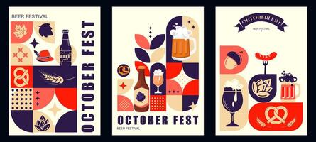October Fest beer festival poster vector