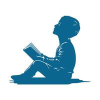A Boy Quietly Seated Deeply Curious vector