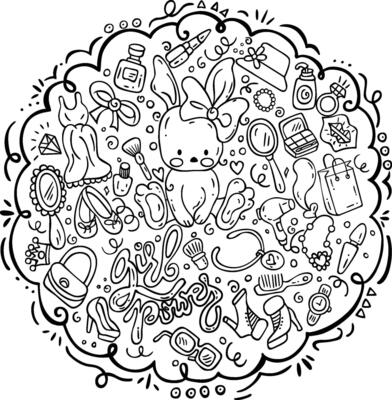 Adorable Bunny and Girly Fashion Extravaganza