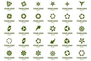 Arrow shape logo design in different style on solid white background showcasing brand identity. 30 Arrow shape logo with different navigation like up, down, next, angle, direction vector