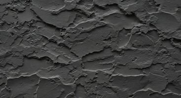 Close-up of a dark grey rough wall texture, a gritty concrete background. photo
