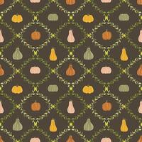 Colorful pumpkin pattern design details vector