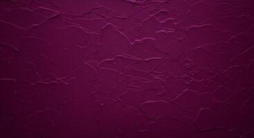 Detailed view of a dark purple rough stucco wall texture. Abstract background. photo