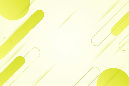 Yellow abstract background with rounded shapes and diagonal lines vector
