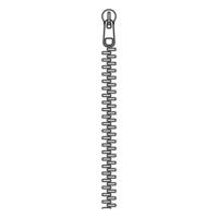 Closed Zipper with fastener illustration vector