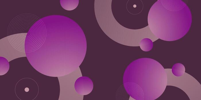 Abstract colorful purple circle pattern on dark brown background. Simple elegant background design. vector